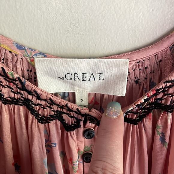 THE GREAT The Sachet Dress Cherry Blossom Floral - Picture 7 of 16